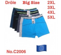 Боксеры муж. Батал DROLE 2006 ассорти 2XL-6XL (12 шт. в уп.)