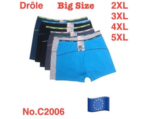 Боксеры муж. Батал DROLE 2006 ассорти 2XL-6XL (12 шт. в уп.)