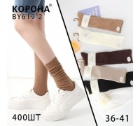 Гольфи дружин. високі Коттон в рубчик Корона 619-2 асорті 36-41 (10 шт. в уп)