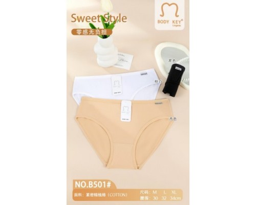 Труси дружин. Коттон Body Key 501 асорті M-XL (24 шт в уп.)