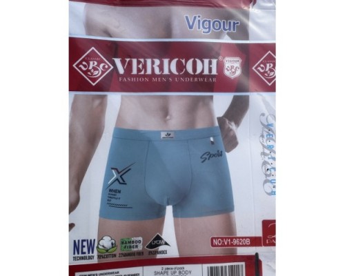 0Бокс. чоловічі Коттон+бамбук VERICON 9620 асорті XL-4XL (12/6 шт в уп)
