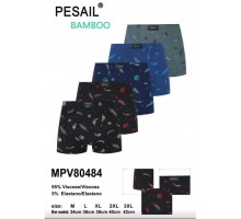 Боксери чоловічі PESAIL 80484 бамбук асорті М-3XL (12 шт в уп)