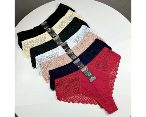 Труси фібра+мереживо BIWIER 998  асорті ХL-3XL (24 шт. в уп)