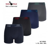 Боксери чоловічі UOMO 2210 Котон асорті L-3XL (12/24 шт. в уп.)