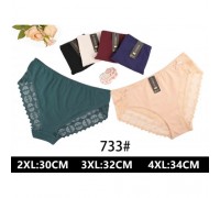 Труси дружин. Коттон NADIZI 733 асорті ХL-3XL (24шт в уп.)