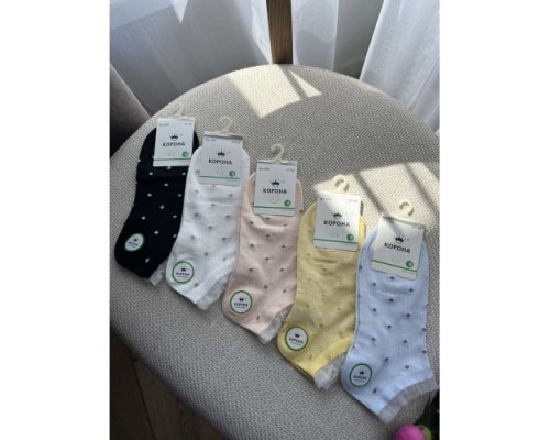 Носки жен. короткие сетка бамбук Корона 506-4 ассорти 37-42 (10 шт в уп)