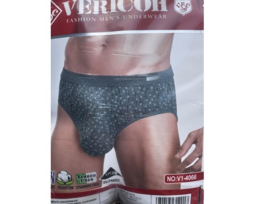 Плавки чоловічі Коттон+бамбук VERICON 4066 асорті XL-4XL (12/6 шт в уп)