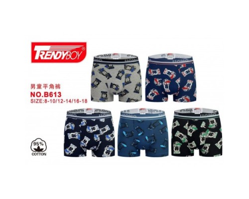 0Бокс. подрост. UOMO Коттон 613 ассорти  8-10. 12-14. 16-18 лет (12/24 шт. )