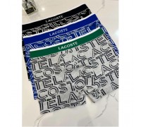 0Боксеры муж. LACOSTA-8 Коттон средняя резинка ассорти с логотипом  ХL-3XL (12 т. в уп.)