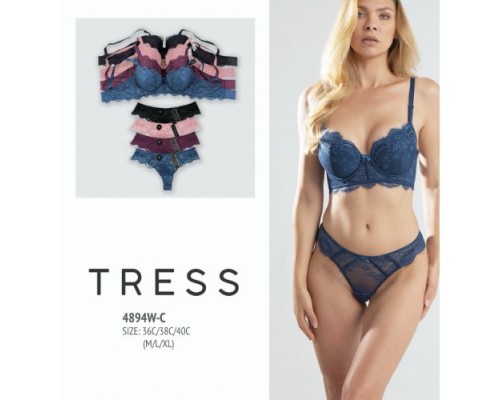 Комплект  TRESS 4894 W- C тонкий поролон 80-95 ( 6 шт в уп)