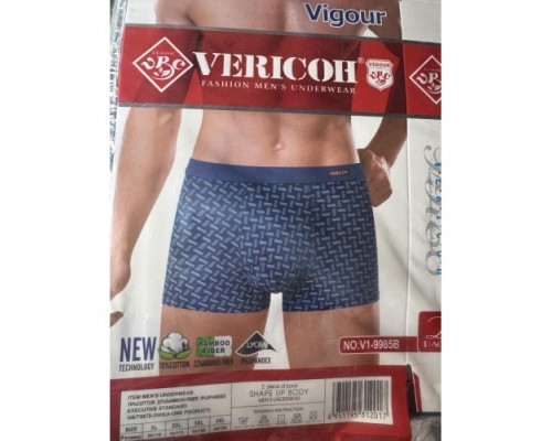 0Бокс. чоловічі Коттон+бамбук VERICON 9985 асорті XL-4XL (12/6 шт в уп)