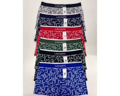 0Боксери чоловік. LACOSTA-7 Коттон середня гумка асорті ХL-3XL (12 т в уп.)