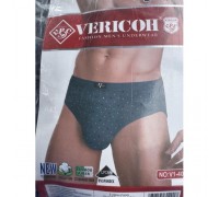 Плавки мужские Коттон+бамбук VERICON 1-401 ассорти XL-4XL (12/6 шт в уп)