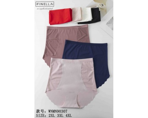 Трусы жен. FINELLA 90307 бесшовные ассорти р-р 2ХL-4XL ( 24шт в уп.)