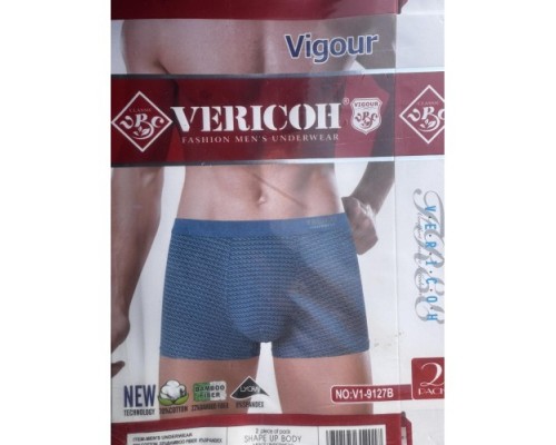 0Бокс. чоловічі Коттон+бамбук VERICON 9127 асорті XL-4XL (12/6 шт в уп)
