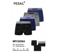 Боксери чоловічі PESAIL 80564  котон асорті  M-2XL (24/12 шт)