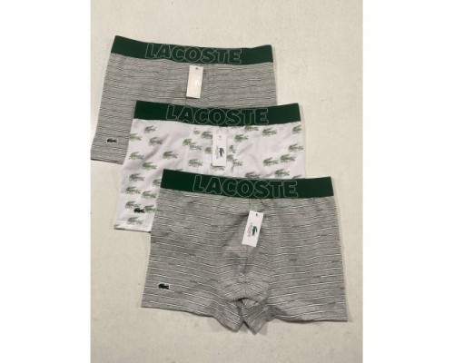 0Боксеры муж. LACOSTE 9  Коттон ассорти XL-3XL (12 шт. в уп.)