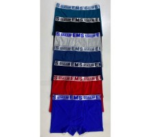 0Боксери чоловічі EMS БАТАЛ Коттон асорті середня гумка 6ХL-8XL (12 шт. в уп.)