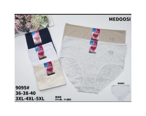 Труси дружин. MEDOSI 9095 асорті р-р 3XL-5XL (24шт в уп.)