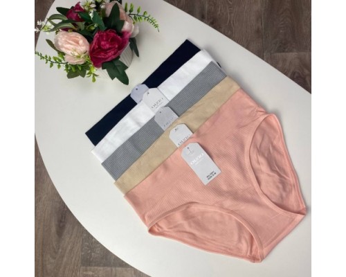 Трусы  жен. UONO 3901  в рубчик ассорти   S/M.L-XL (24 шт в уп.)