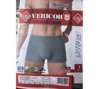 0Бокс. чоловічі Коттон+бамбук VERICON 9124 асорті 2XL-4XL (12/6 шт в уп)