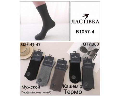Шкарпетки чоловічі високі Термо кашемір Ластівка 1057-4  асорті  41-47 (10 шт в уп)