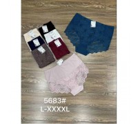 Трусы жен. бесшов. фибра DONAFEN 5683 изумруд L-4XL  ( 6шт. в уп.)