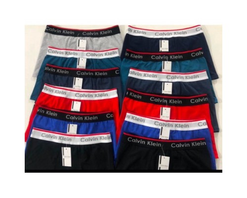 0Боксеры муж. Calvin Klein CK-3 Коттон средняя резинка  (12 шт. в уп.)