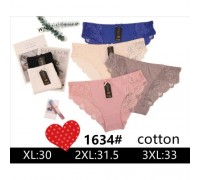 Труси жін. NADIZI 1634 Коттон асорті L-2XL (24 шт в уп.)