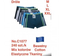 Боксеры муж. DROLE 1077 ассорти М-2XL (12 шт. в уп.)