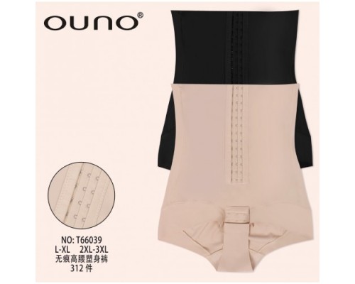 Трусы  жен. Утяжка 66039 OUNO  черный+бежевый  L-XL/2XL-3XL (12 шт в уп.)