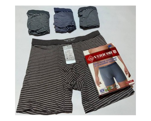 0Бокс. чоловічі подовжені Коттон+бамбук VERICON 1262 асорті XL-4XL (12/6 шт в уп)
