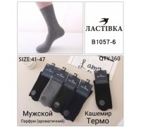 Шкарпетки чоловічі високі Термо кашемір Ластівка 1057-6  асорті  41-47 (10 шт в уп)