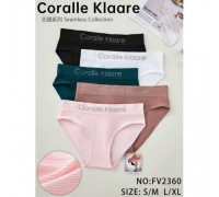 Труси дружин. Coralle Klaare 2360 поліамід асорті в рубчик SML/XL (24 шт в уп.)