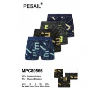 Боксери чоловічі PESAIL 80566  котон асорті  M-2XL (24/12 шт)