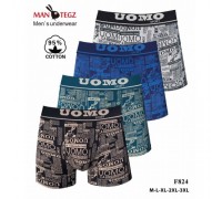 Боксери чоловічі UOMO 824 Котон асорті М-3XL (12/24 шт. в уп.)