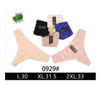 Стрінги жін. NADIZI 0929 Коттон асорті р-р L-2XL (24шт в уп.)