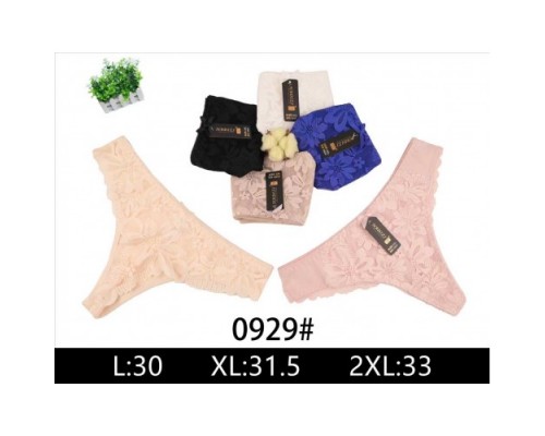 Стрінги жін. NADIZI 0929 Коттон асорті р-р L-2XL (24шт в уп.)