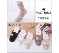 Шкарпетки дружин. середні Коттон Ластівка 1055-7 асорті 37-41 (10 шт в уп)
