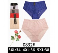 Трусы жен. Нейлон NADIZI 0832 ассорти р-р 2XL-4XL (24шт в уп.)