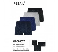 Боксери чоловічі PESAIL 80577  котон асорті  M-2XL (24/12 шт)